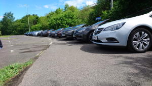 Parking place opencast mine Garzweiler