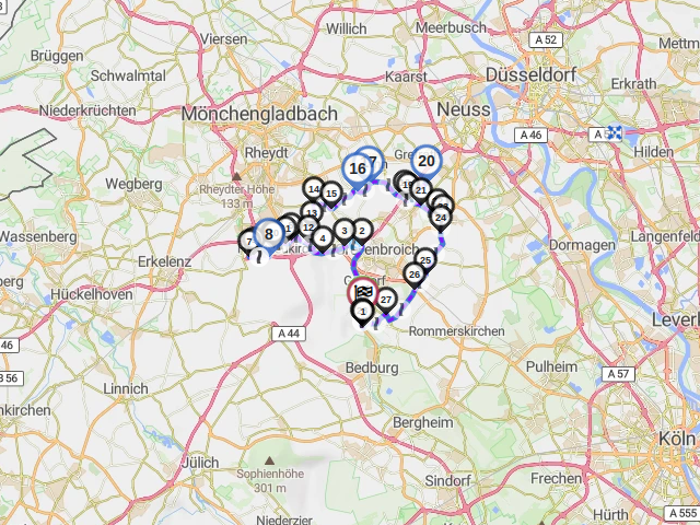 
									Map Garzweiler Tour 2022 (Alternative tour)