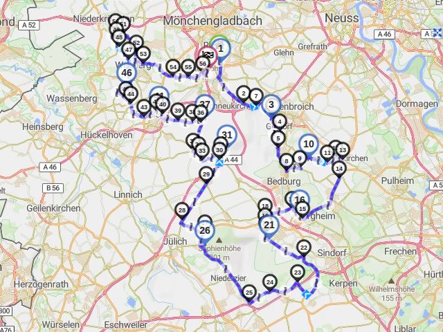 Karte Garzweiler Tour