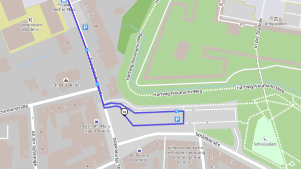 
								Parkplatz Zitadelle Jülich
